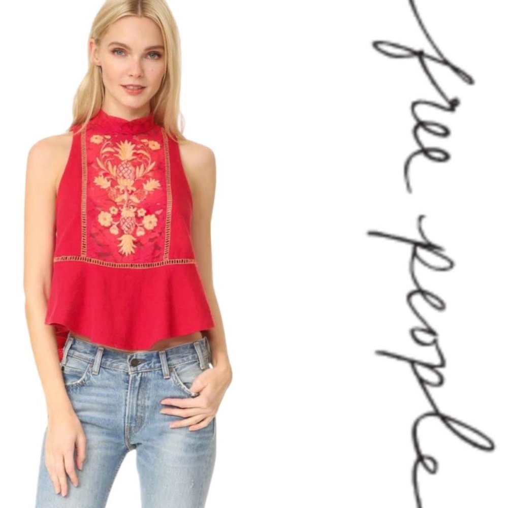 Free People Crochet Top xs very light wear